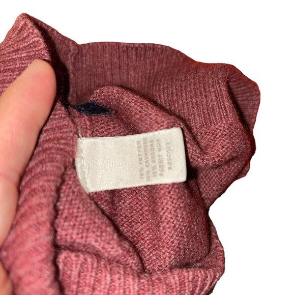 banana republic luxury deep terracotta rabbit hair angora v-neck FALL sw… - Picture 4 of 4